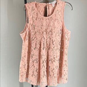 BCBGeneration Blush Peach Lace Sleeveless Camisole